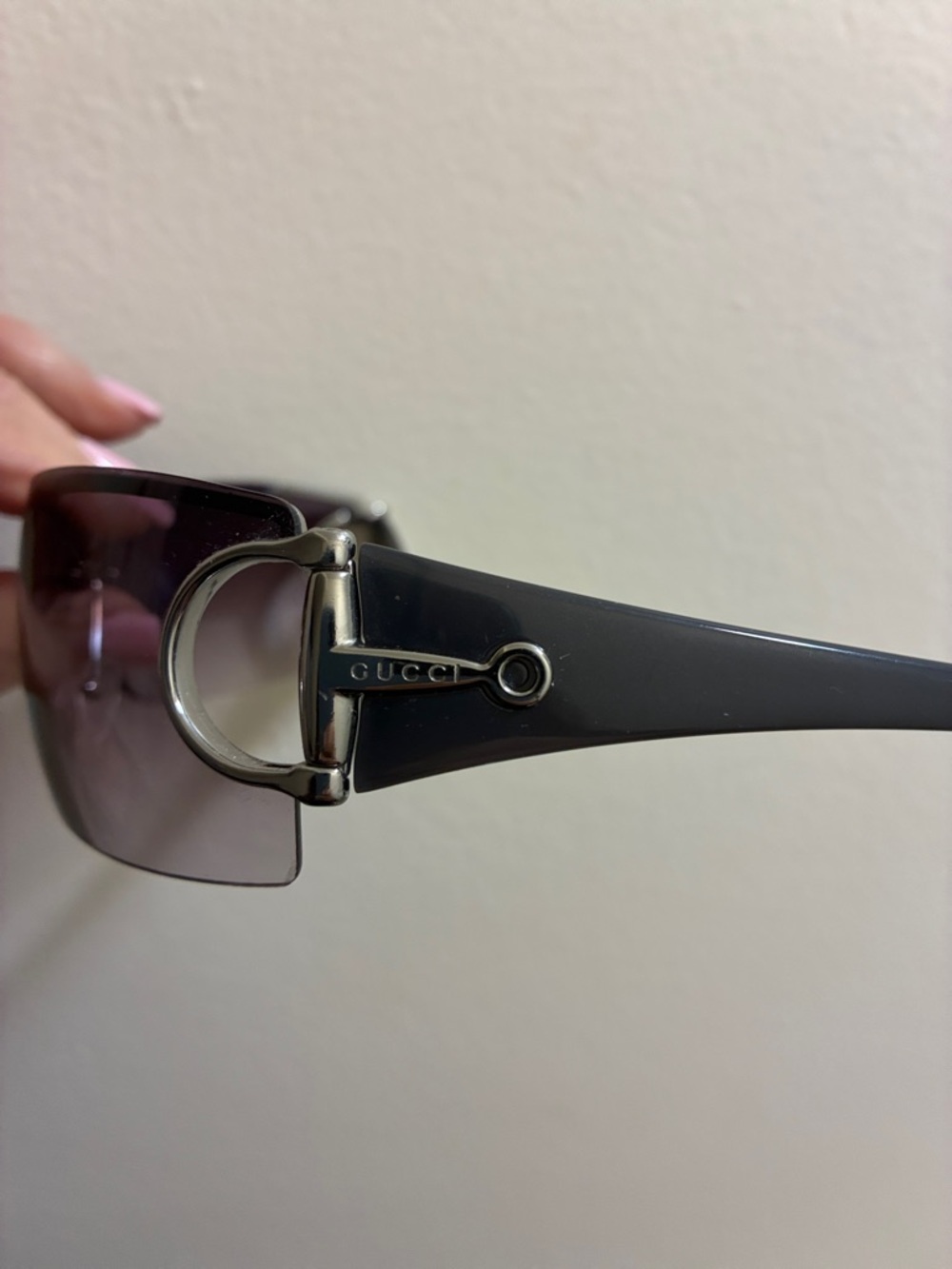 Gucci Gray Gradient Lens Women's Sunglasses with Silver Hardware